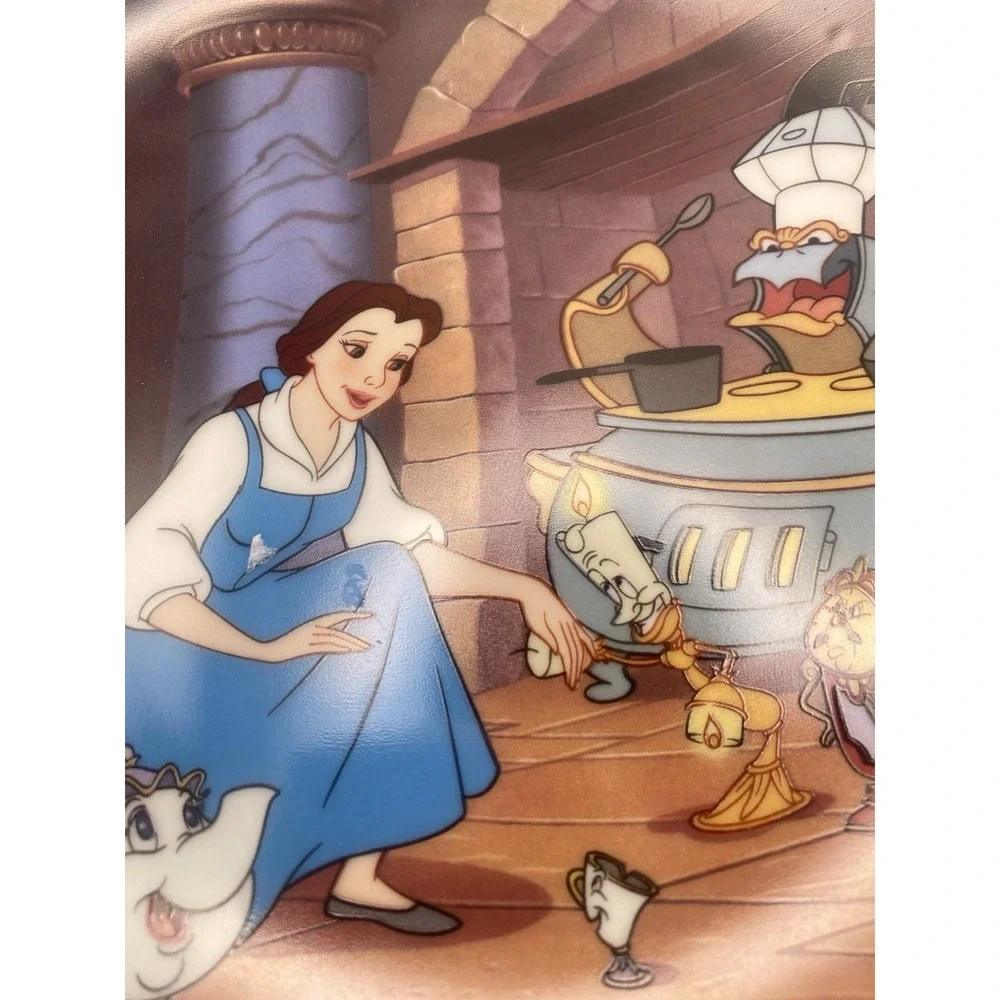 Disney Knowles' Beauty And The Beast Plates Set Of 4-8 Inch Diameter Vintage